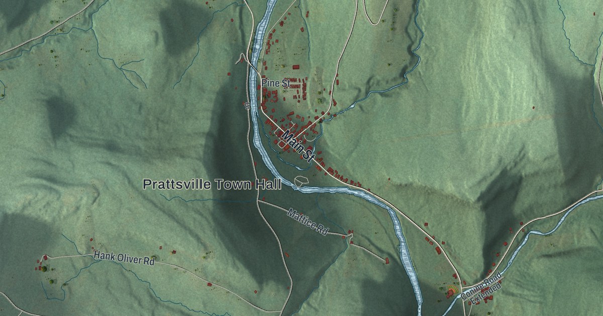 Map of Prattsville, New York