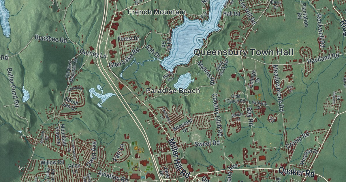 Map of Queensbury, New York