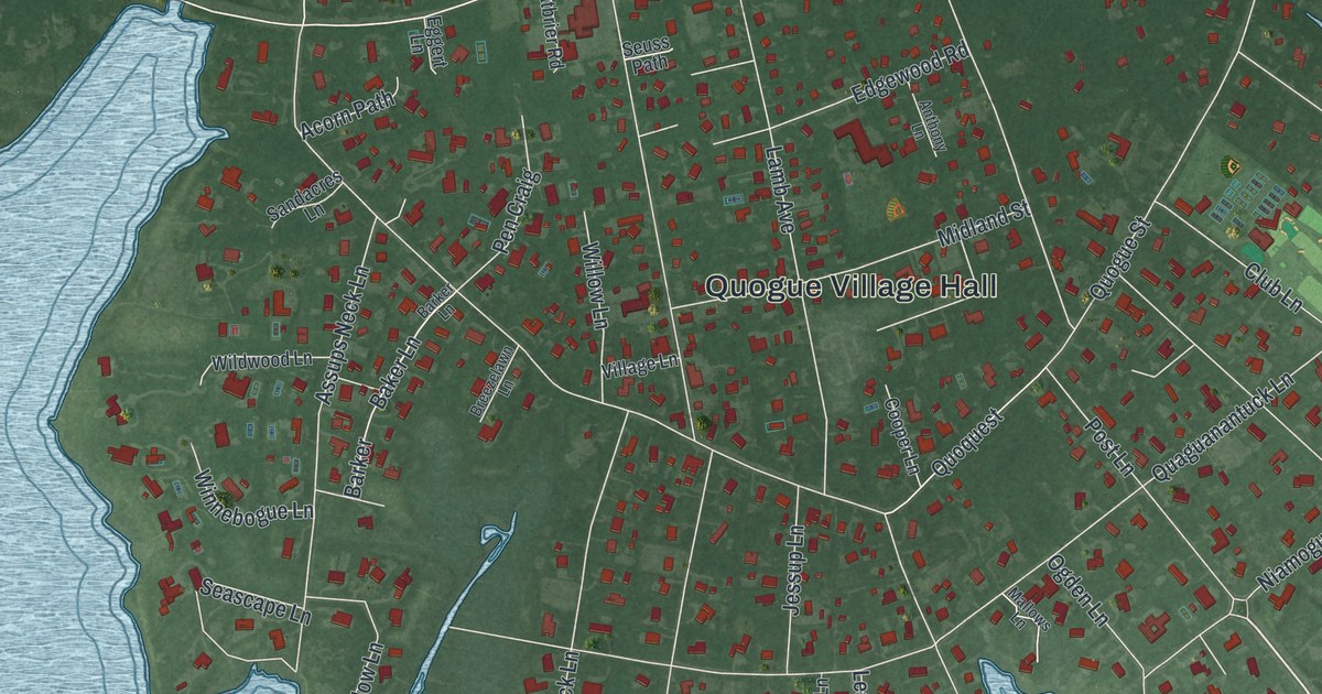 Map of Quogue, New York