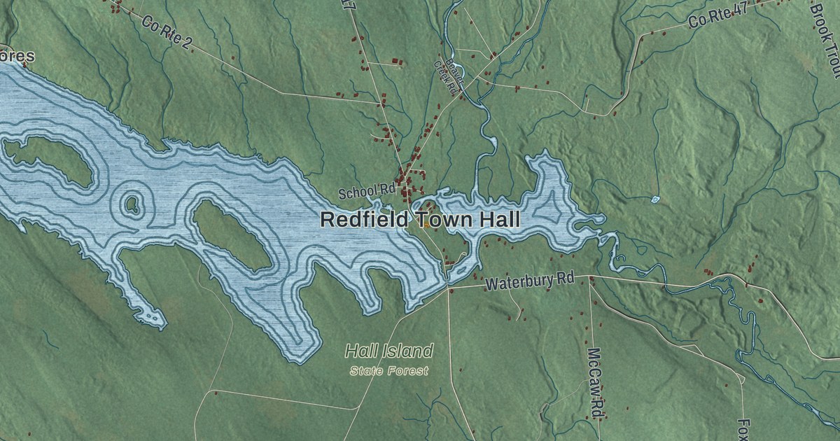 Map of Redfield, New York