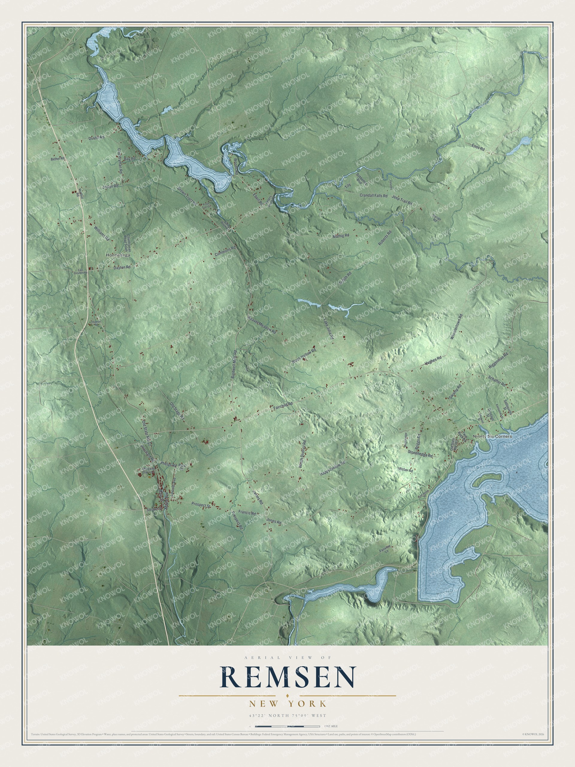 Watermarked full-map preview of Remsen, New York