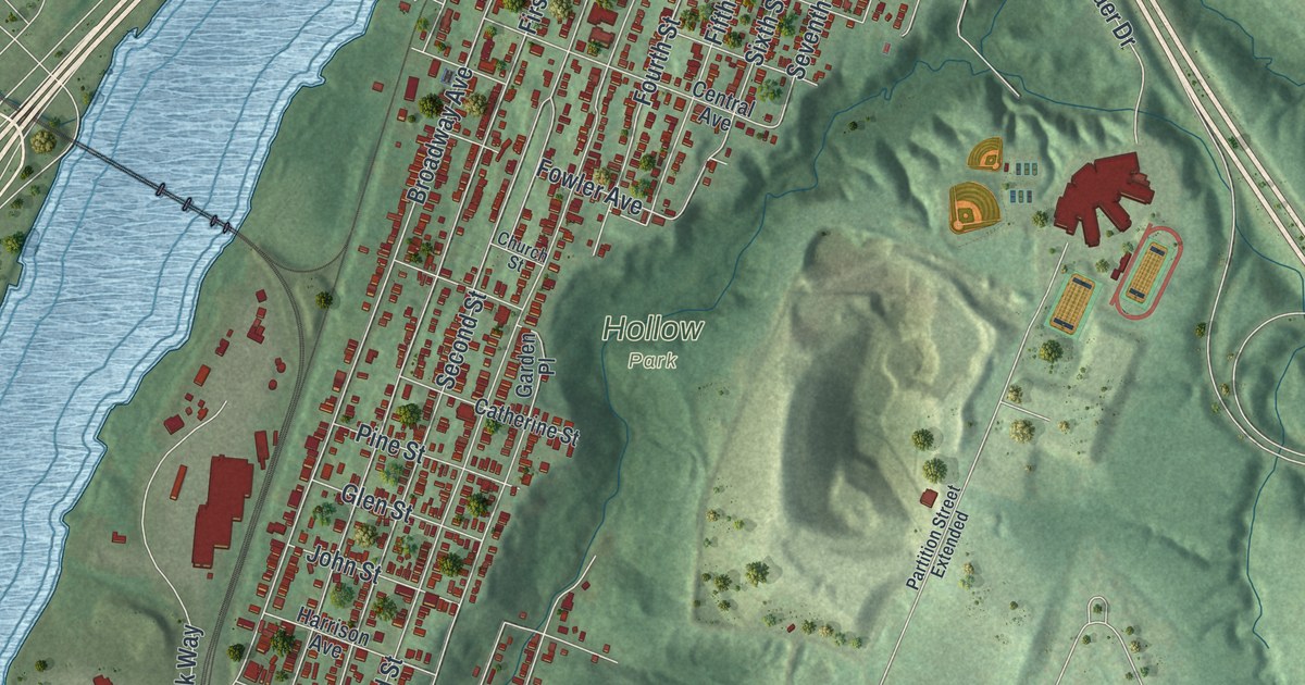 Map of Rensselaer, New York