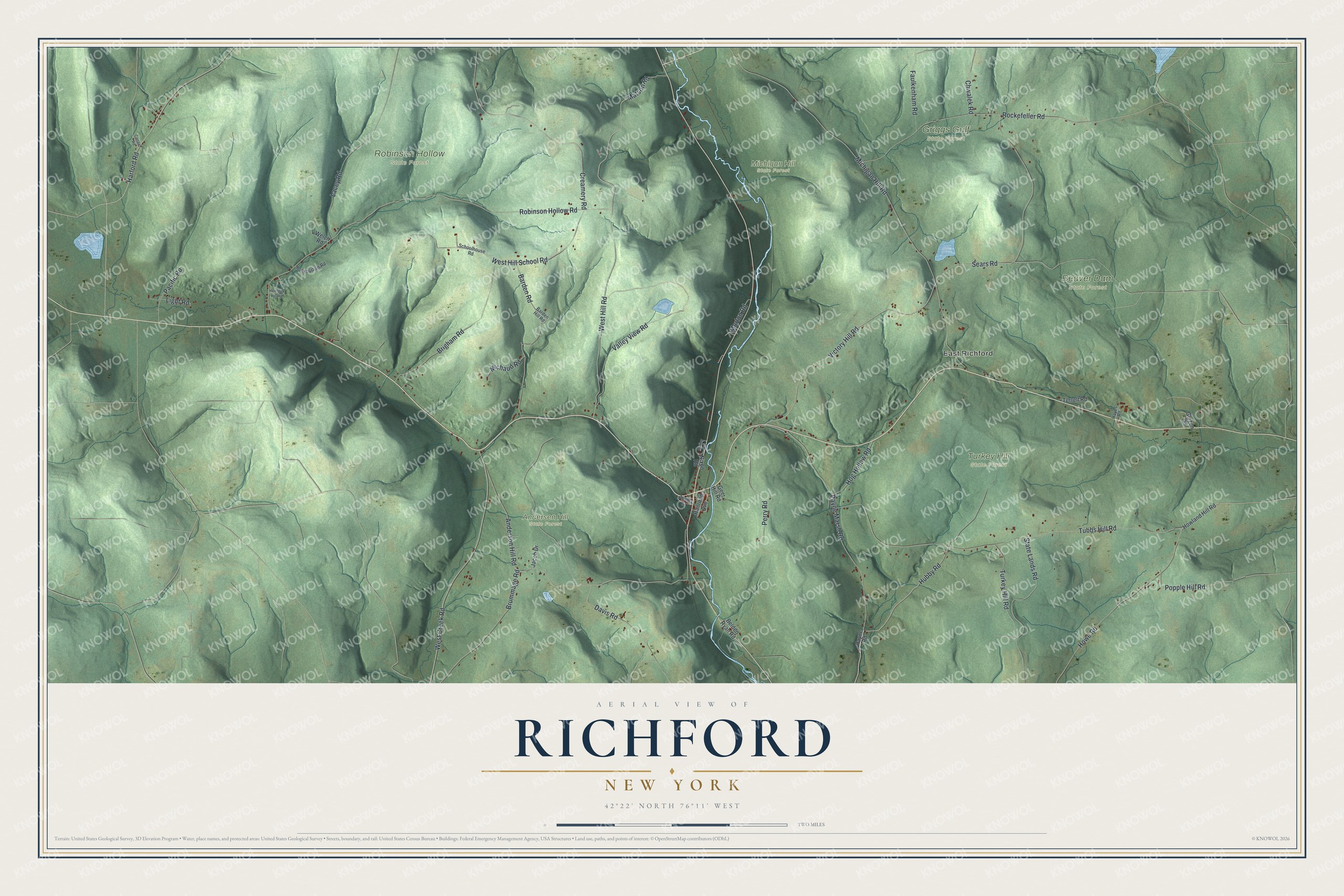 Watermarked full-map preview of Richford, New York