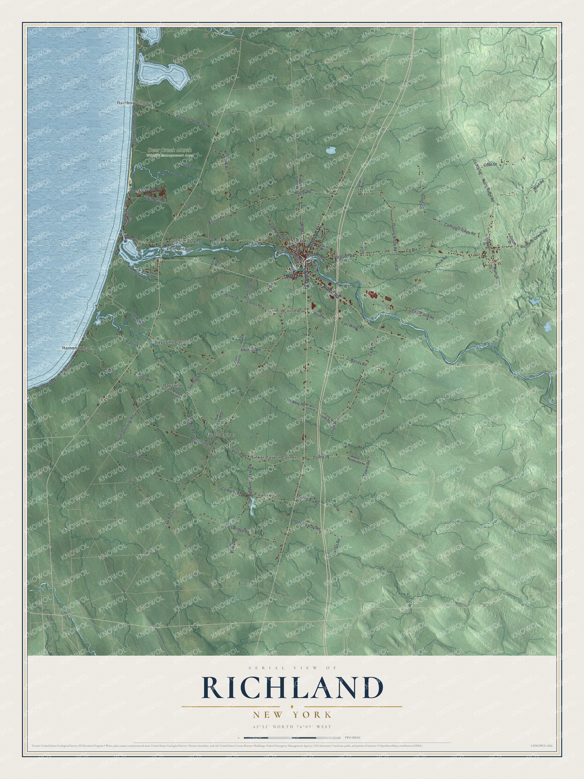 Watermarked full-map preview of Richland, New York