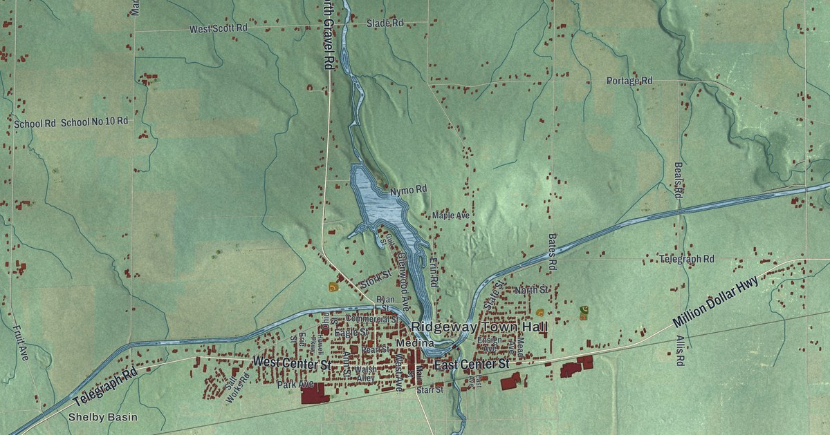 Map of Ridgeway, New York