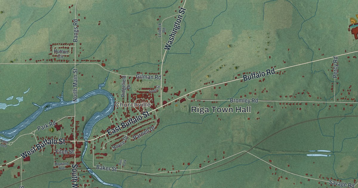 Map of Riga, New York