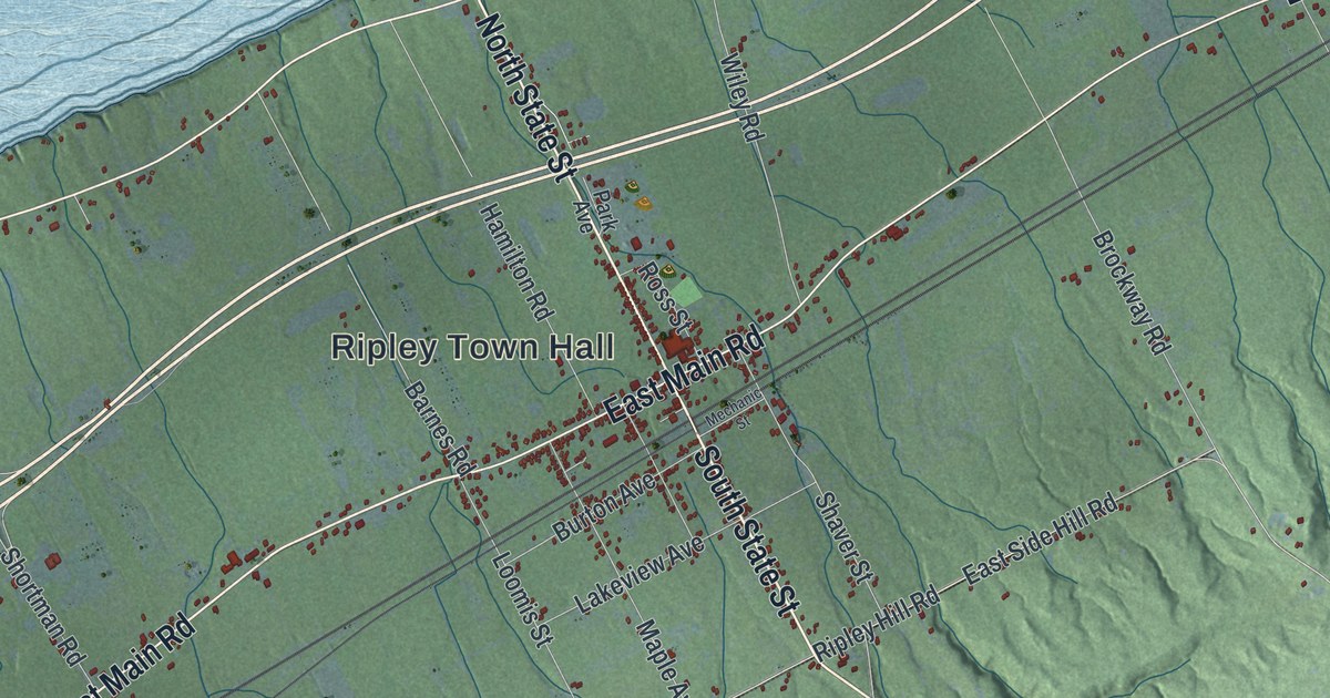 Map of Ripley, New York