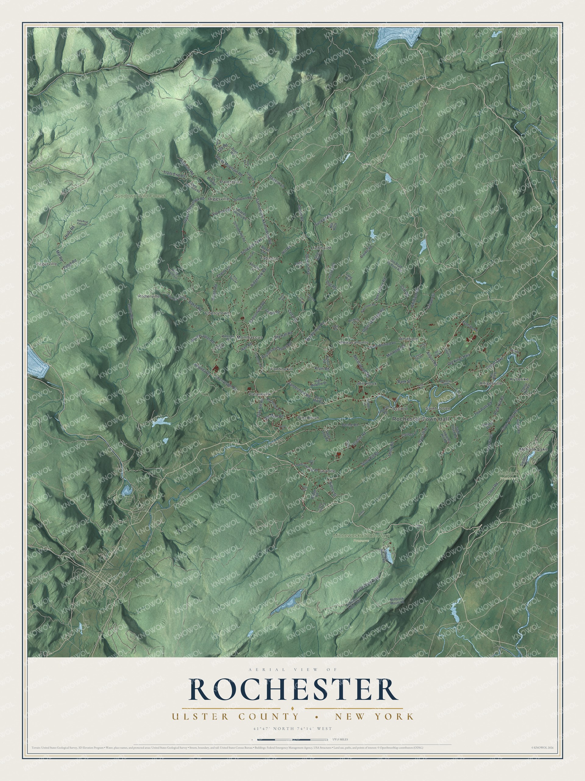 Watermarked full-map preview of Rochester, New York