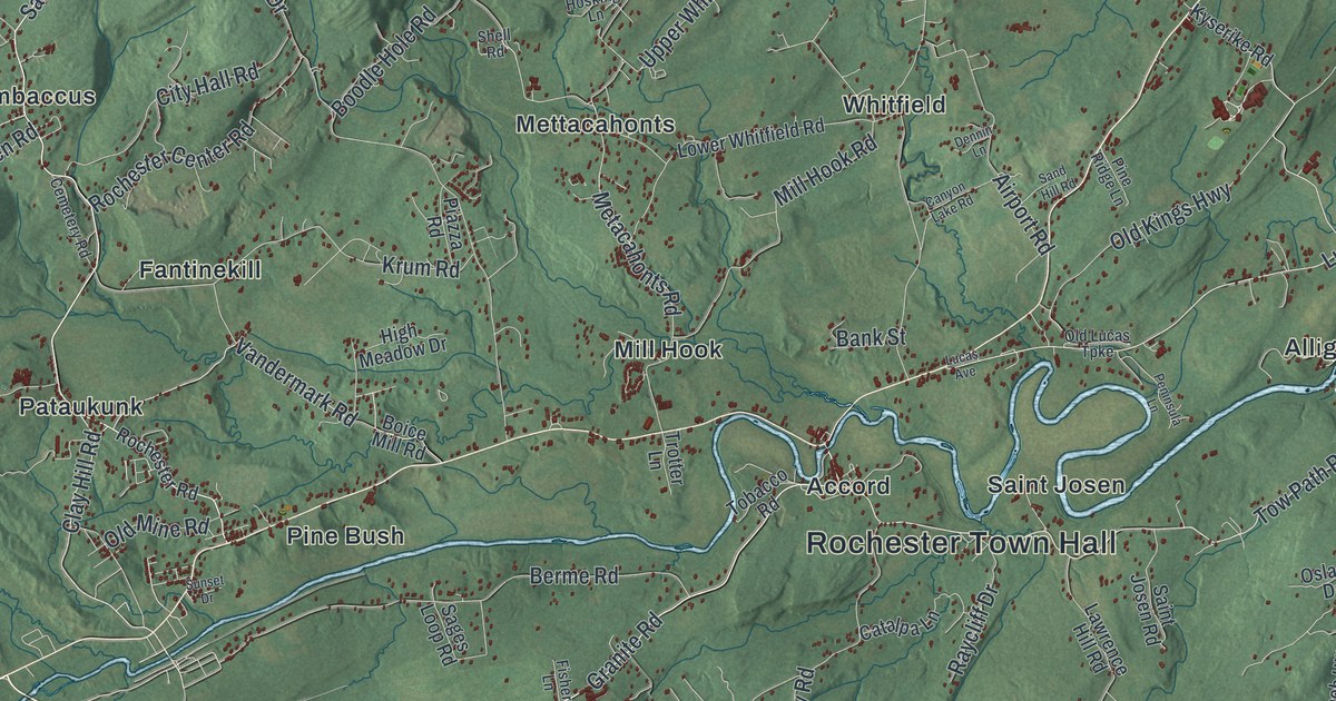 Map of Rochester, Ulster County, New York