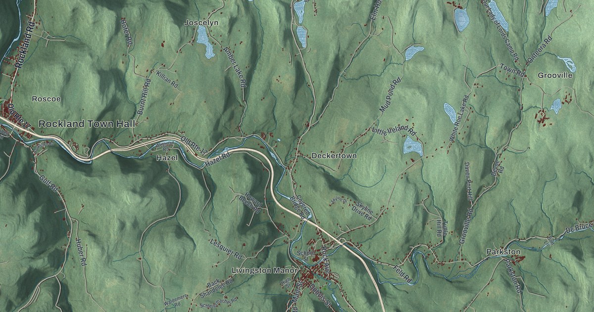 Map of Rockland, New York