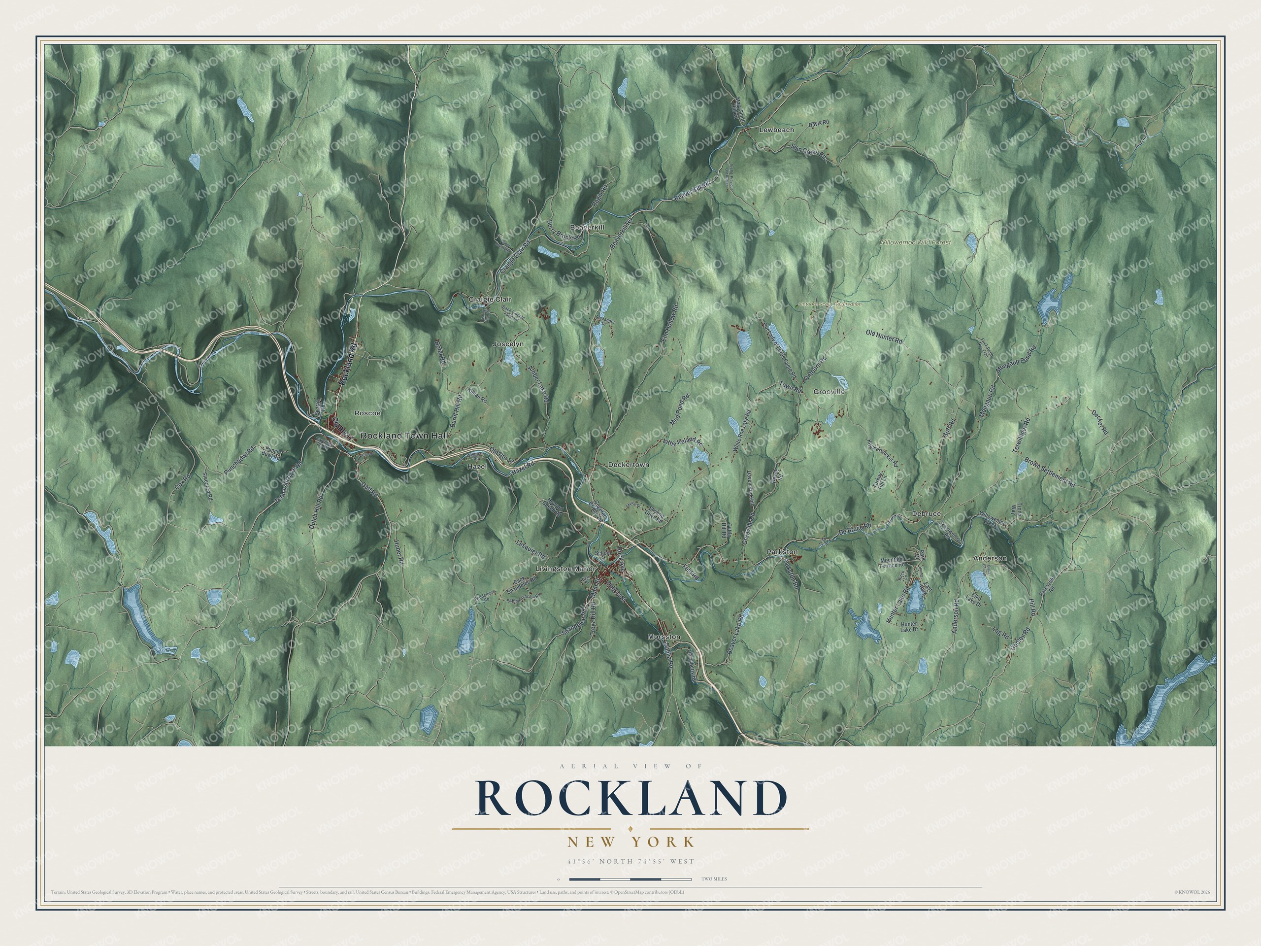 Watermarked full-map preview of Rockland, New York