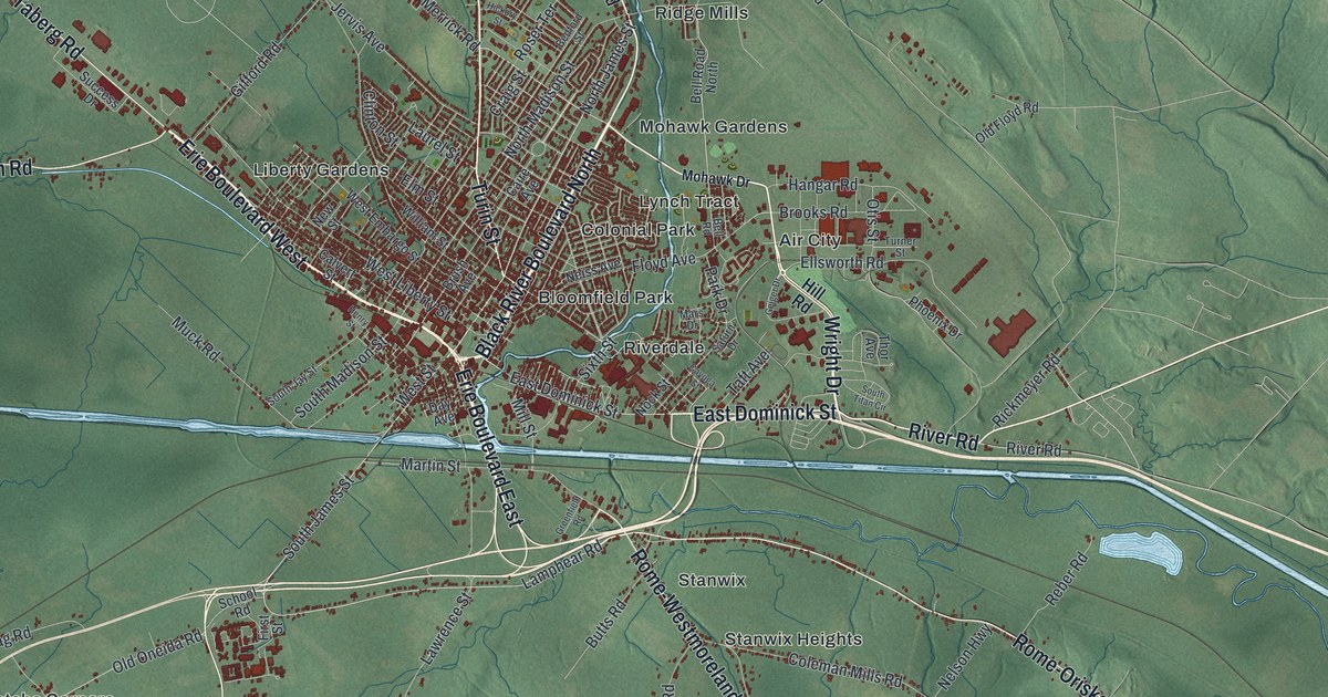Map of Rome, New York