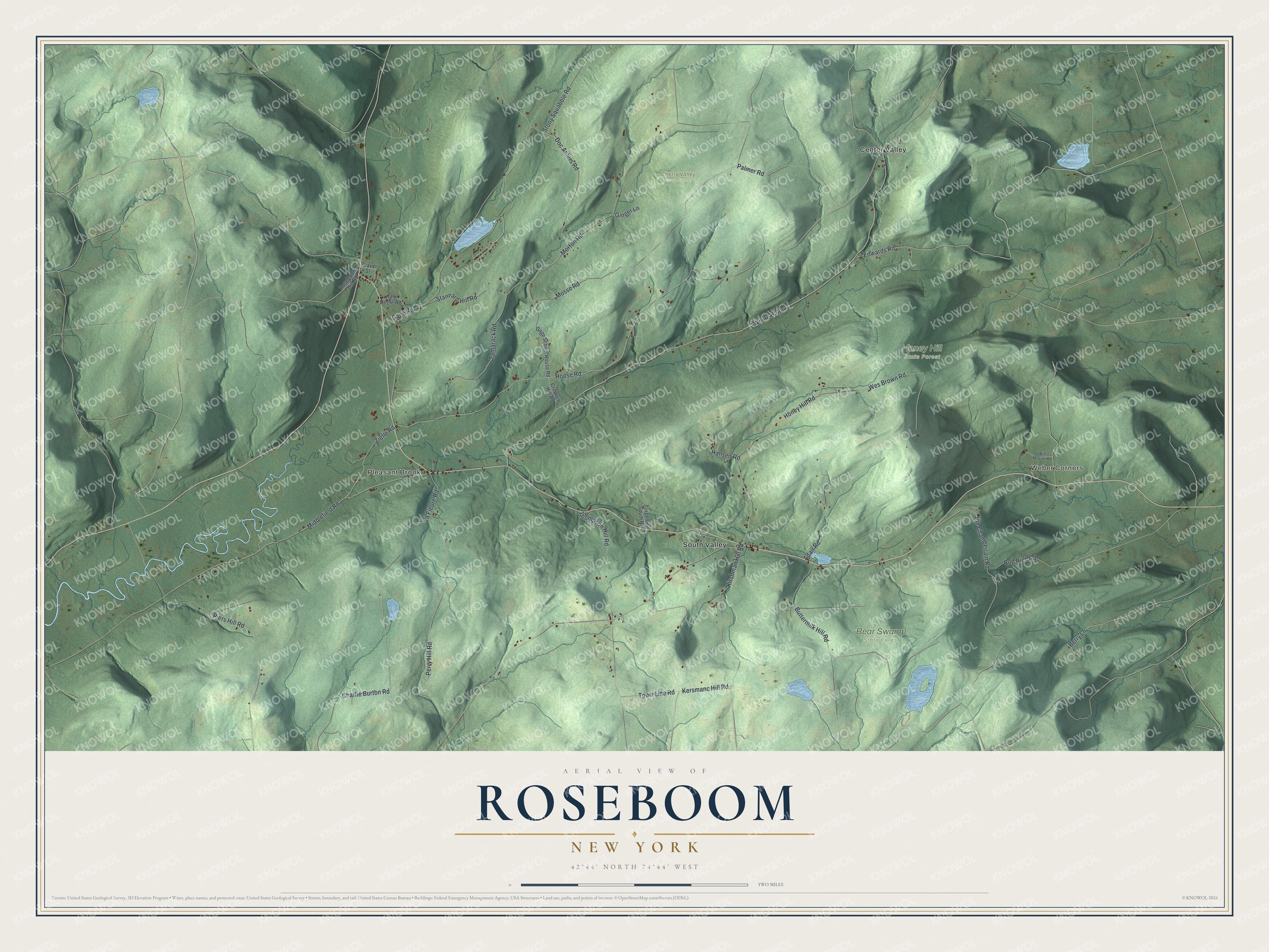 Watermarked full-map preview of Roseboom, New York