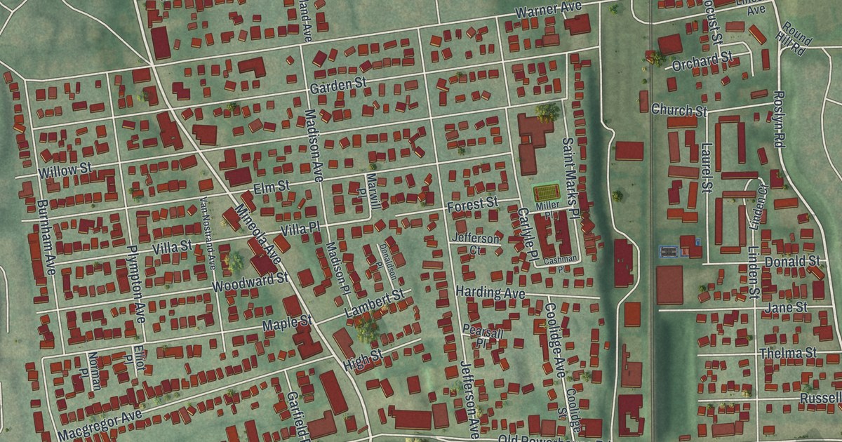 Map of Roslyn Heights, New York