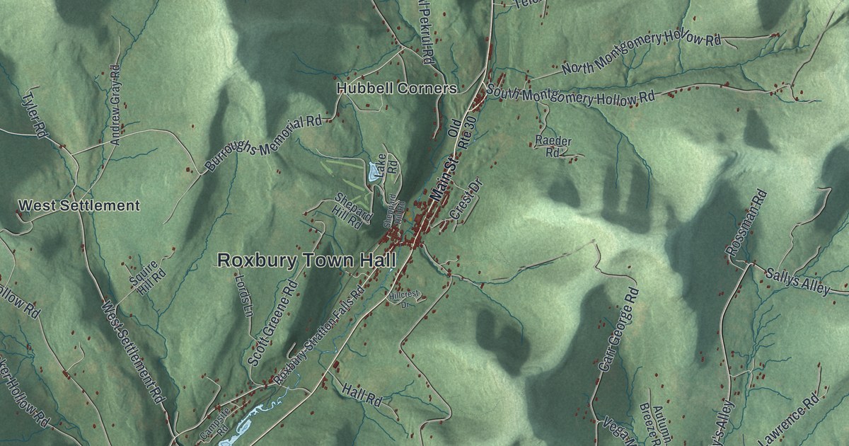 Map of Roxbury, New York
