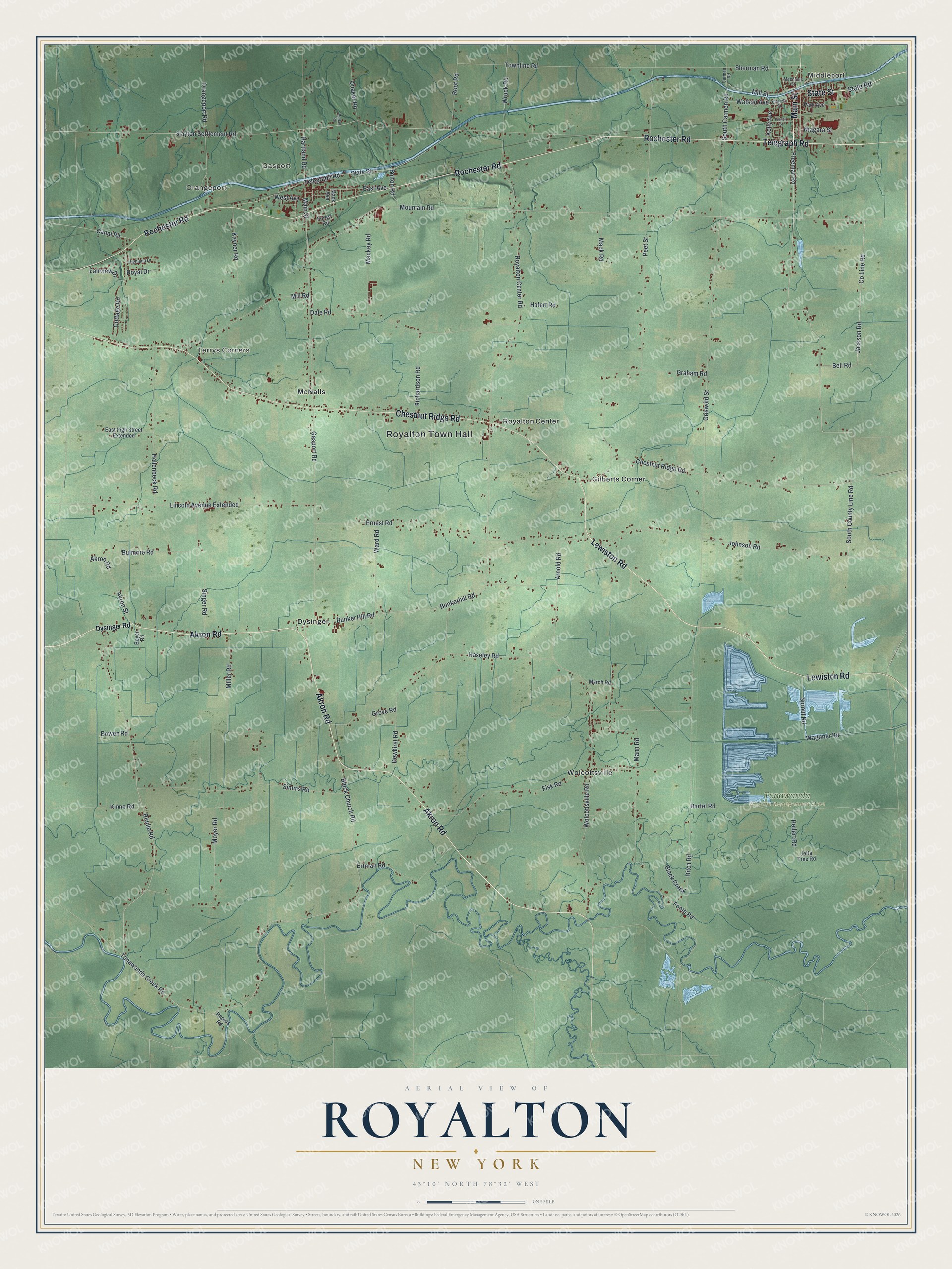 Watermarked full-map preview of Royalton, New York