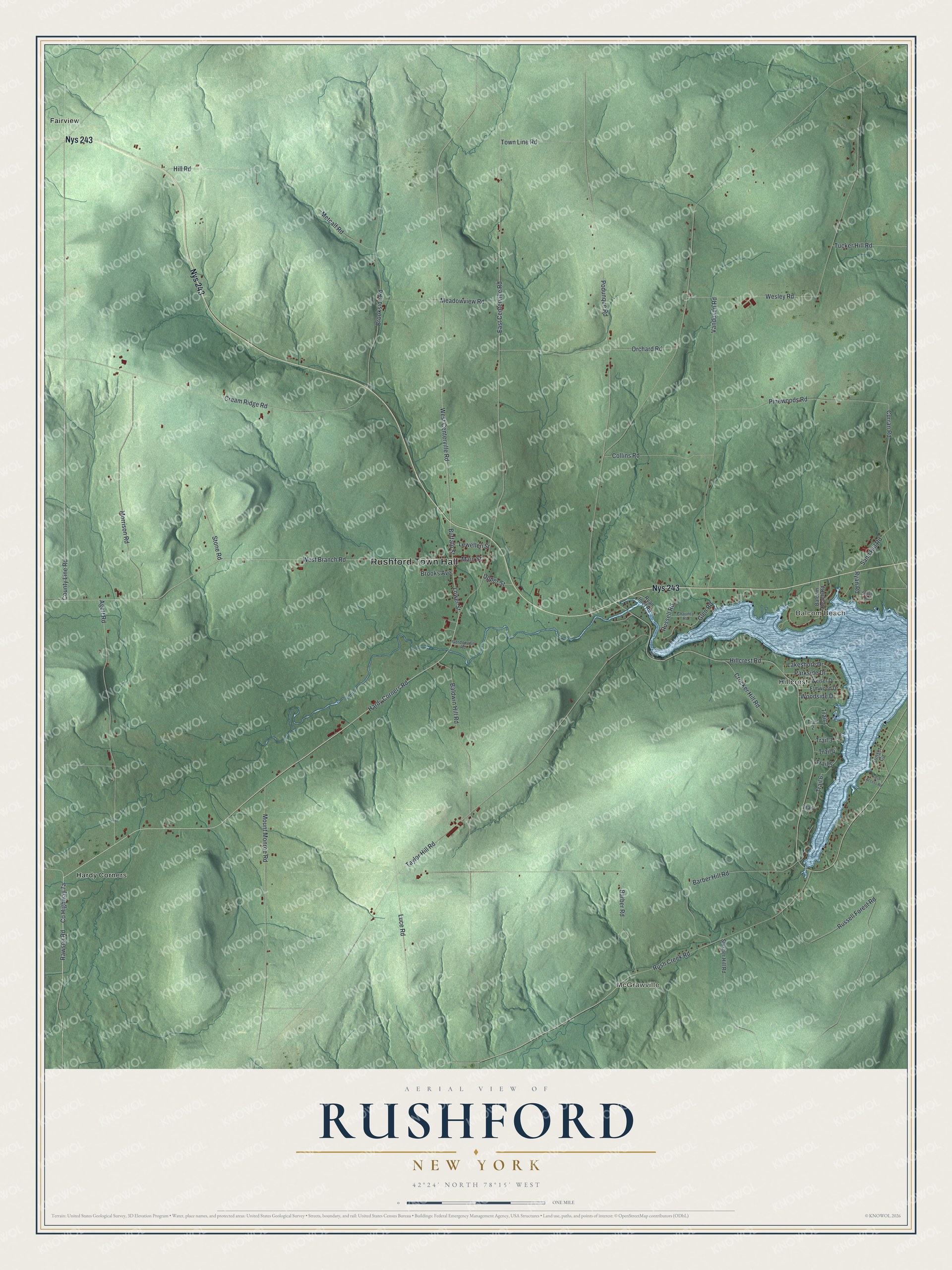 Watermarked full-map preview of Rushford, New York