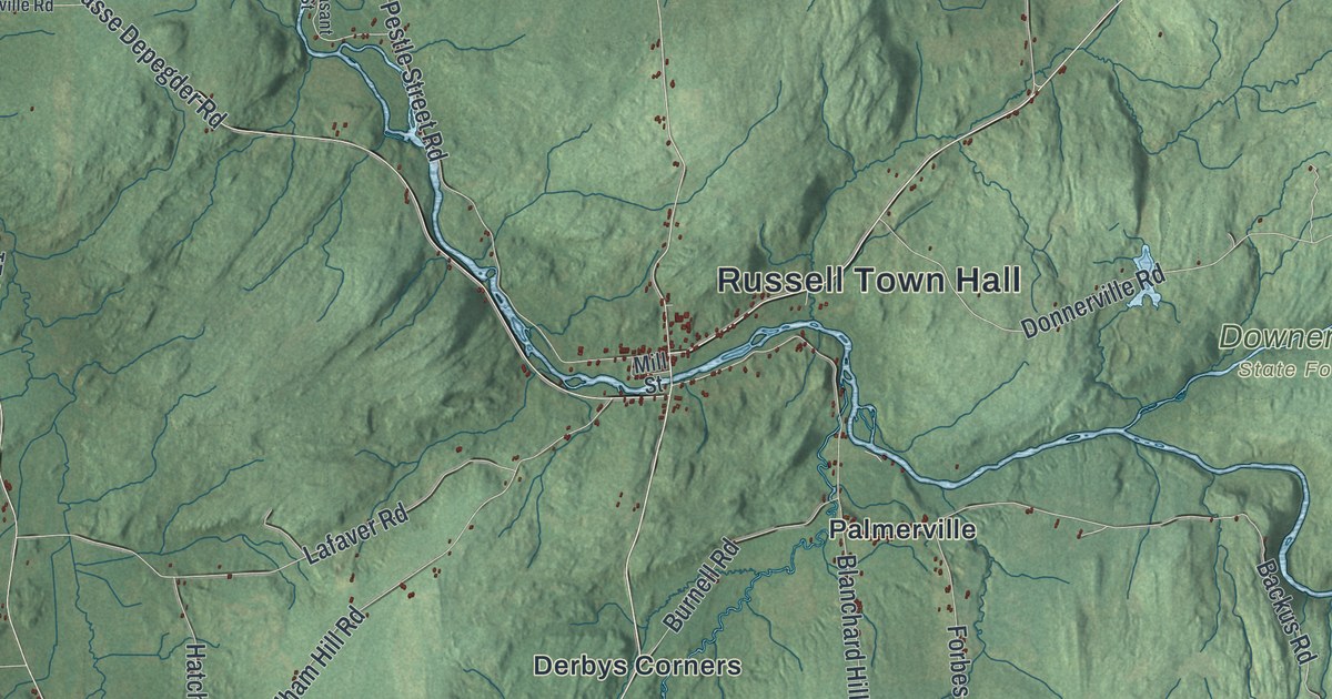 Map of Russell, New York