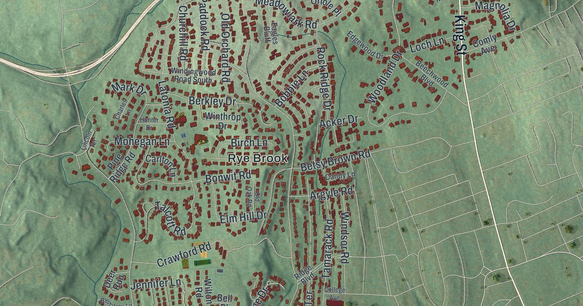 Map of Rye Brook, New York