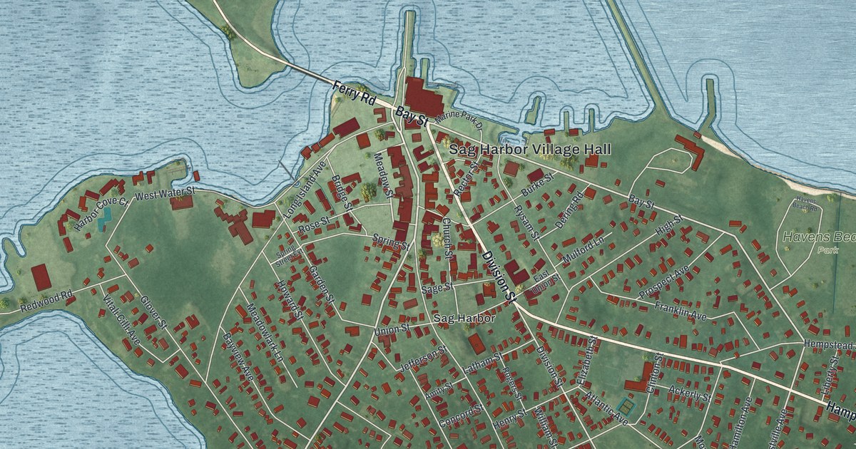 Map of Sag Harbor, New York