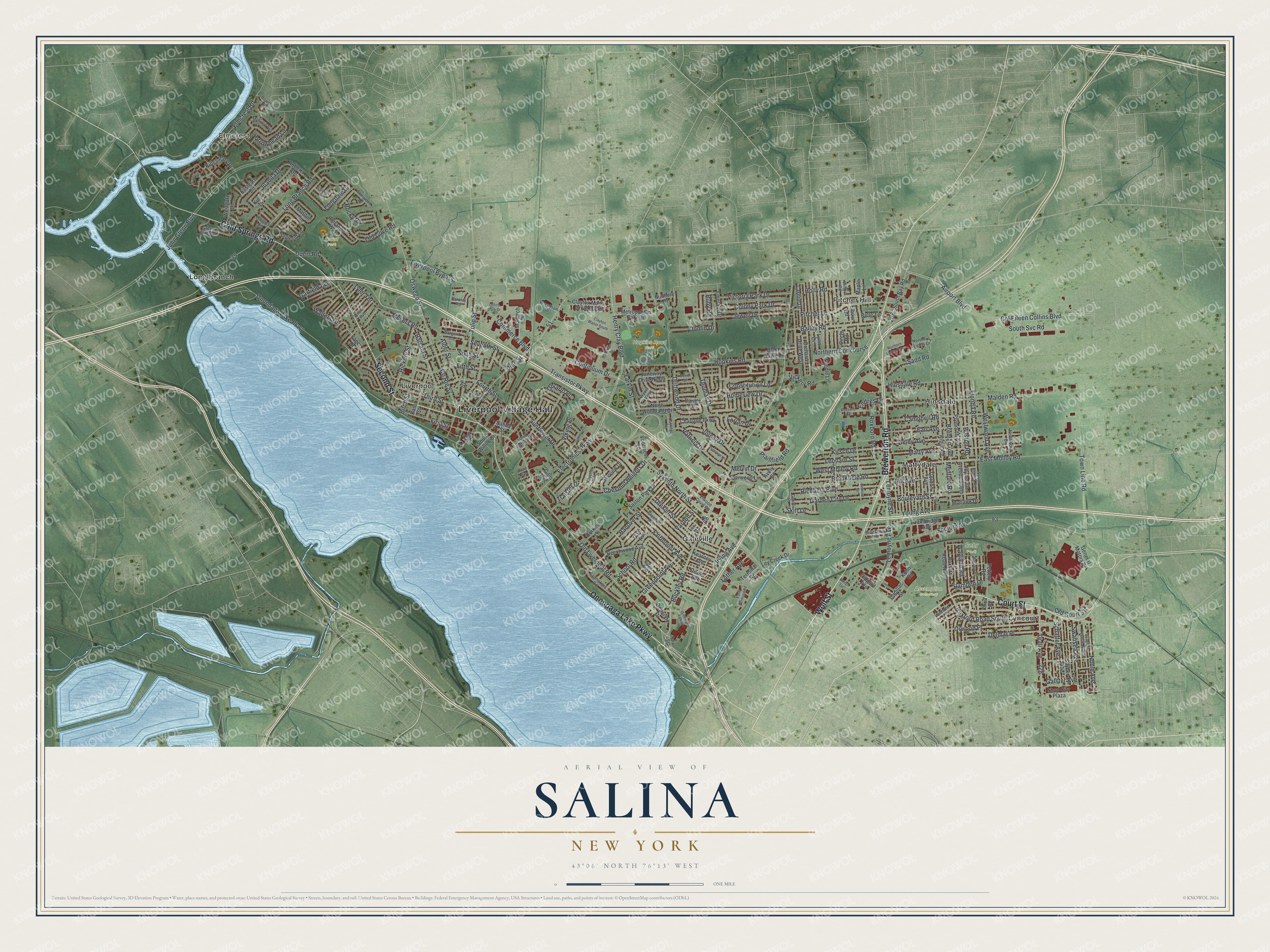 Watermarked full-map preview of Salina, New York