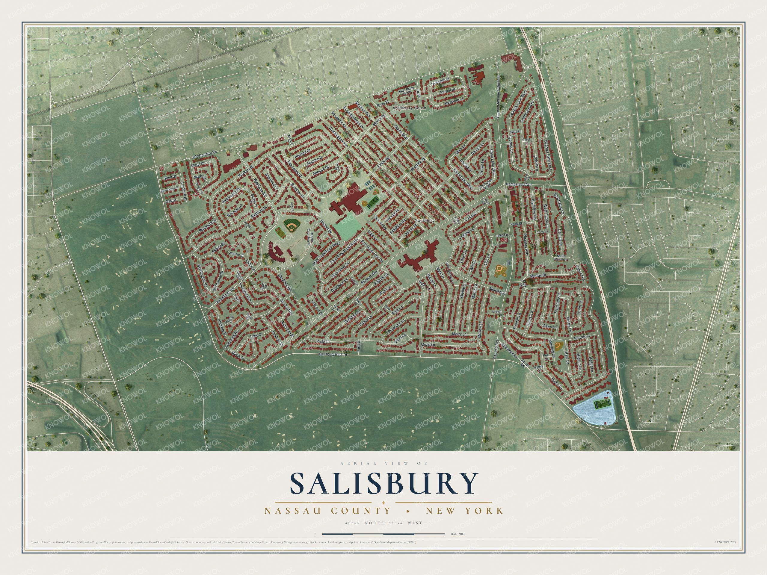 Watermarked full-map preview of Salisbury, New York