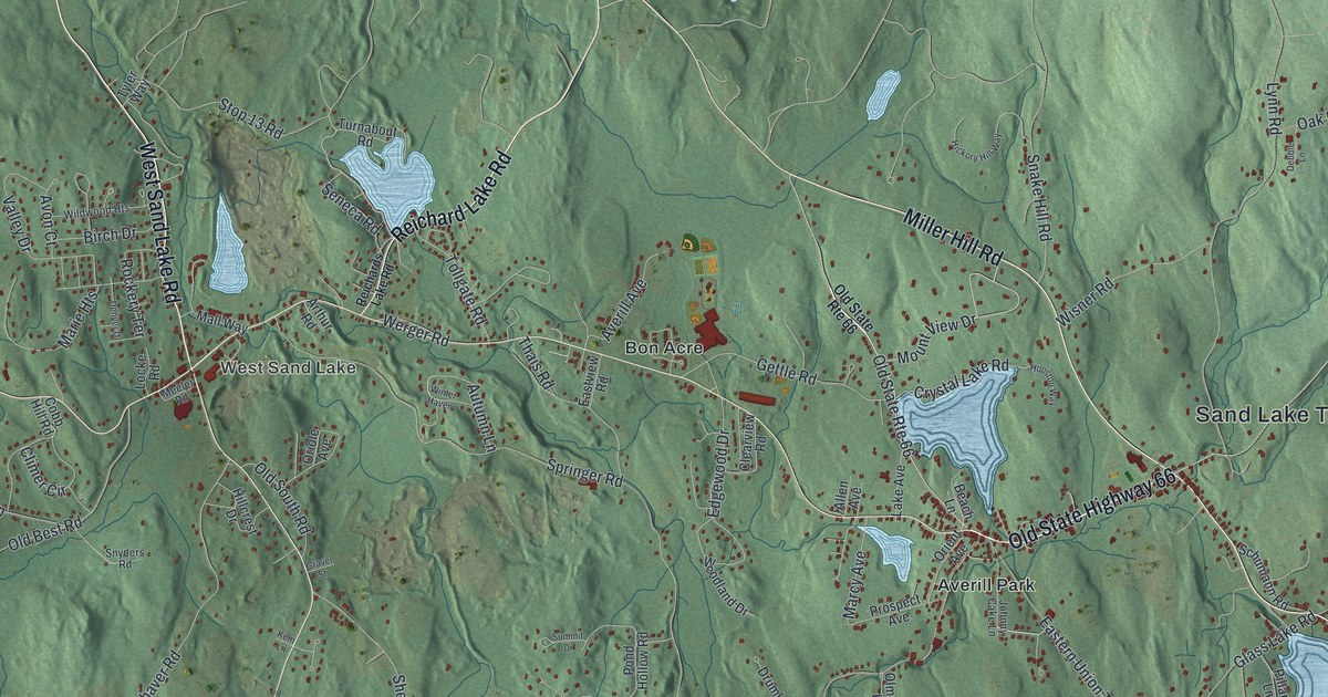 Map of Sand Lake, New York