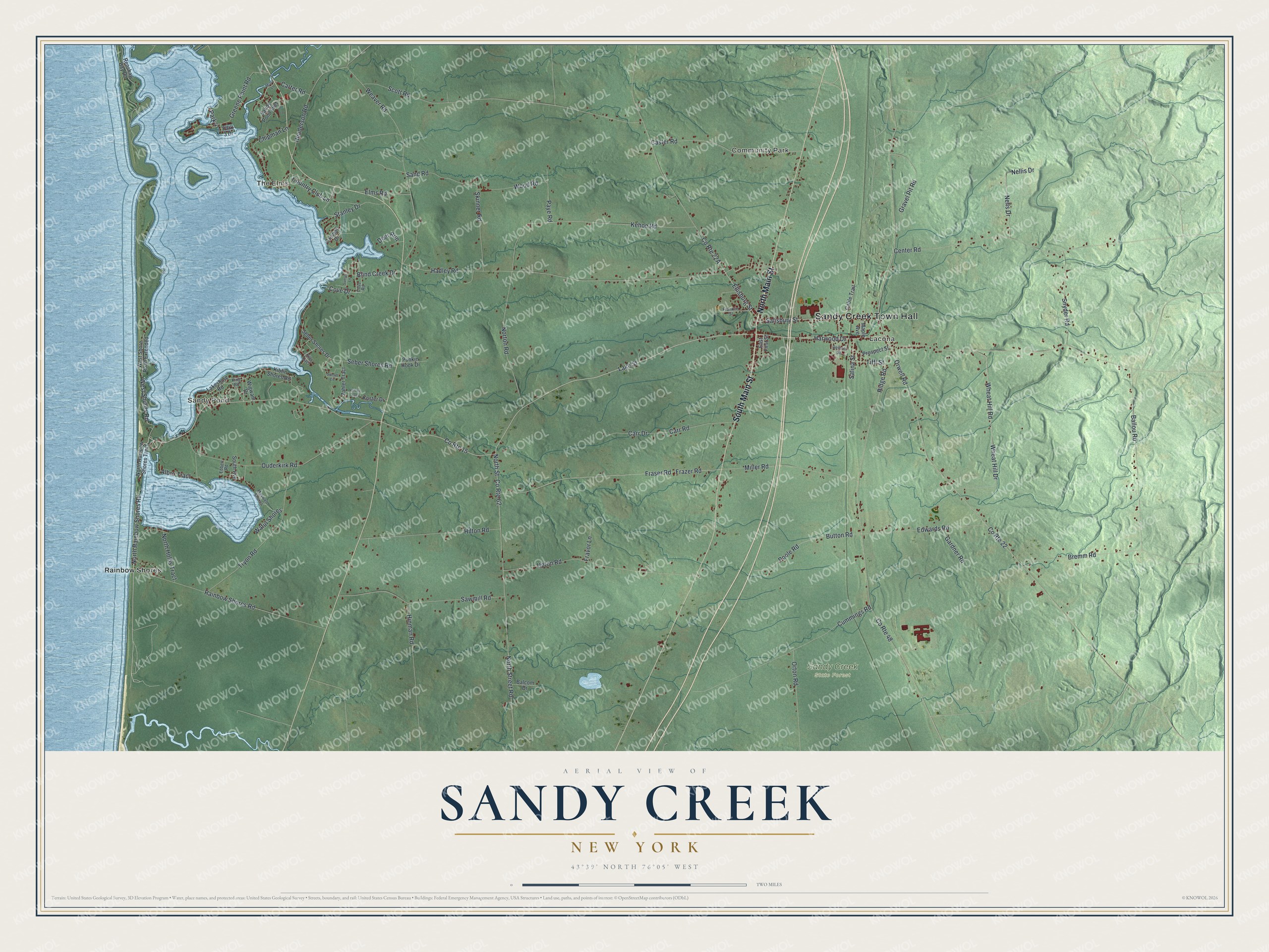 Watermarked full-map preview of Sandy Creek, New York
