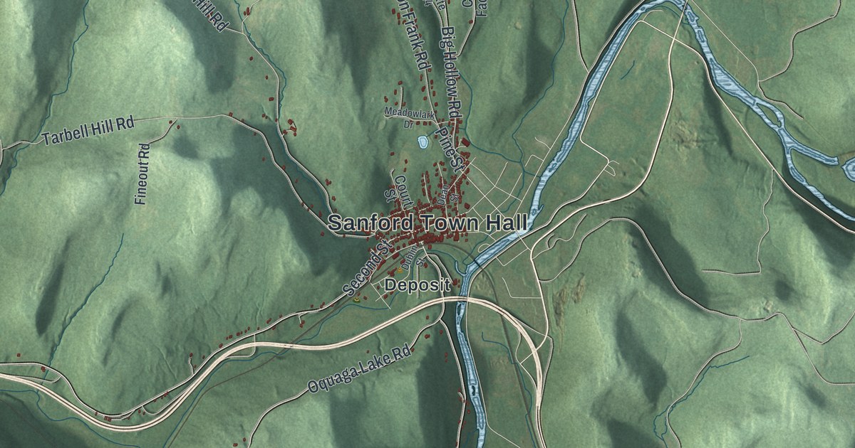 Map of Sanford, New York