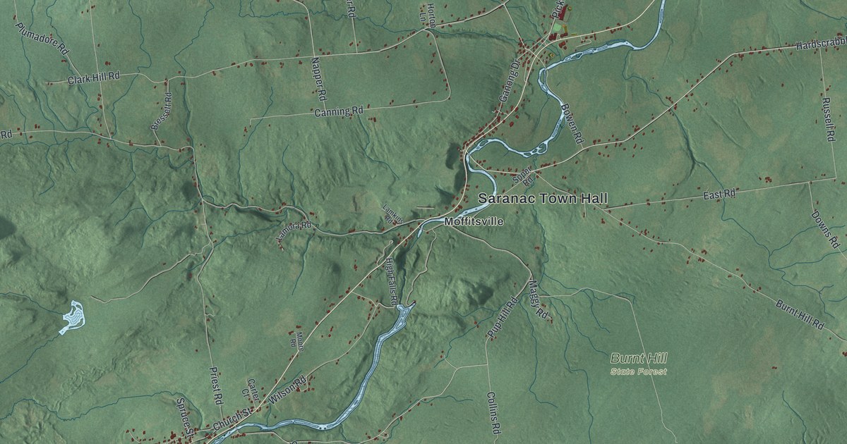 Map of Saranac, New York