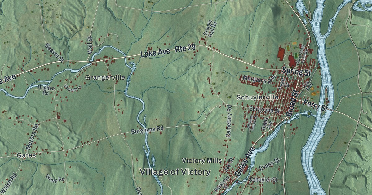 Map of Saratoga, New York