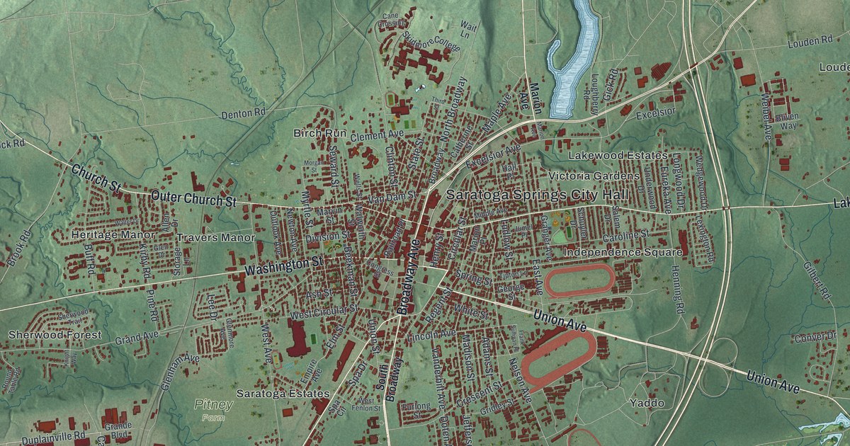 Map of Saratoga Springs, New York