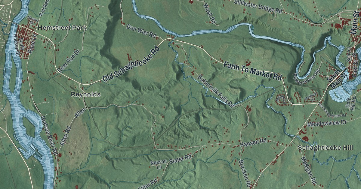 Map of Schaghticoke, New York
