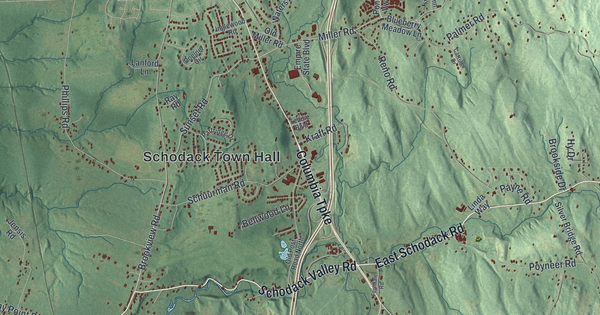 Map of Schodack, New York