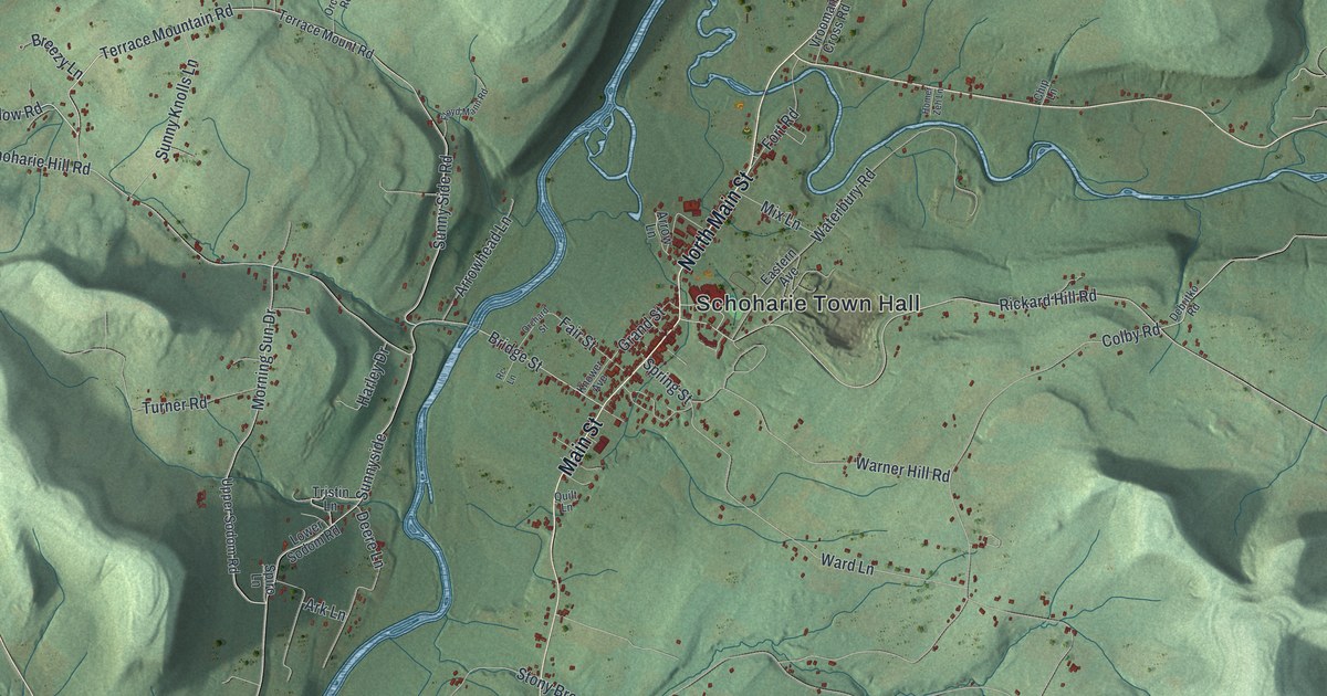 Map of Schoharie, New York