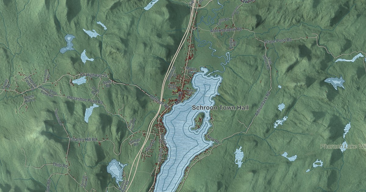 Map of Schroon, New York