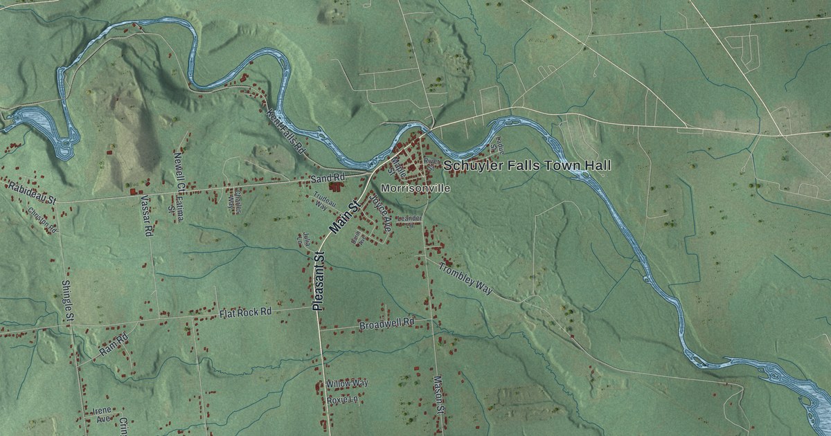 Map of Schuyler Falls, New York