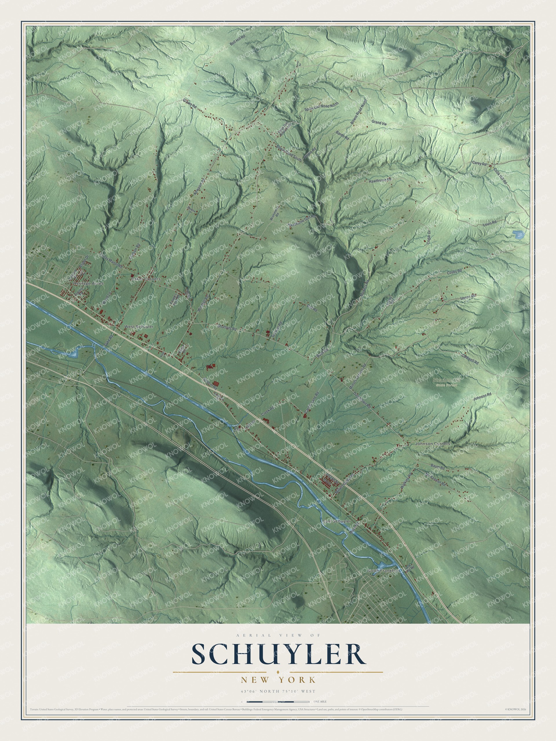 Watermarked full-map preview of Schuyler, New York