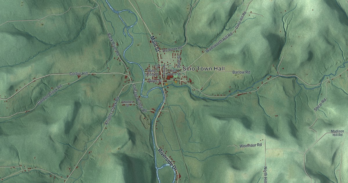 Map of Scio, New York