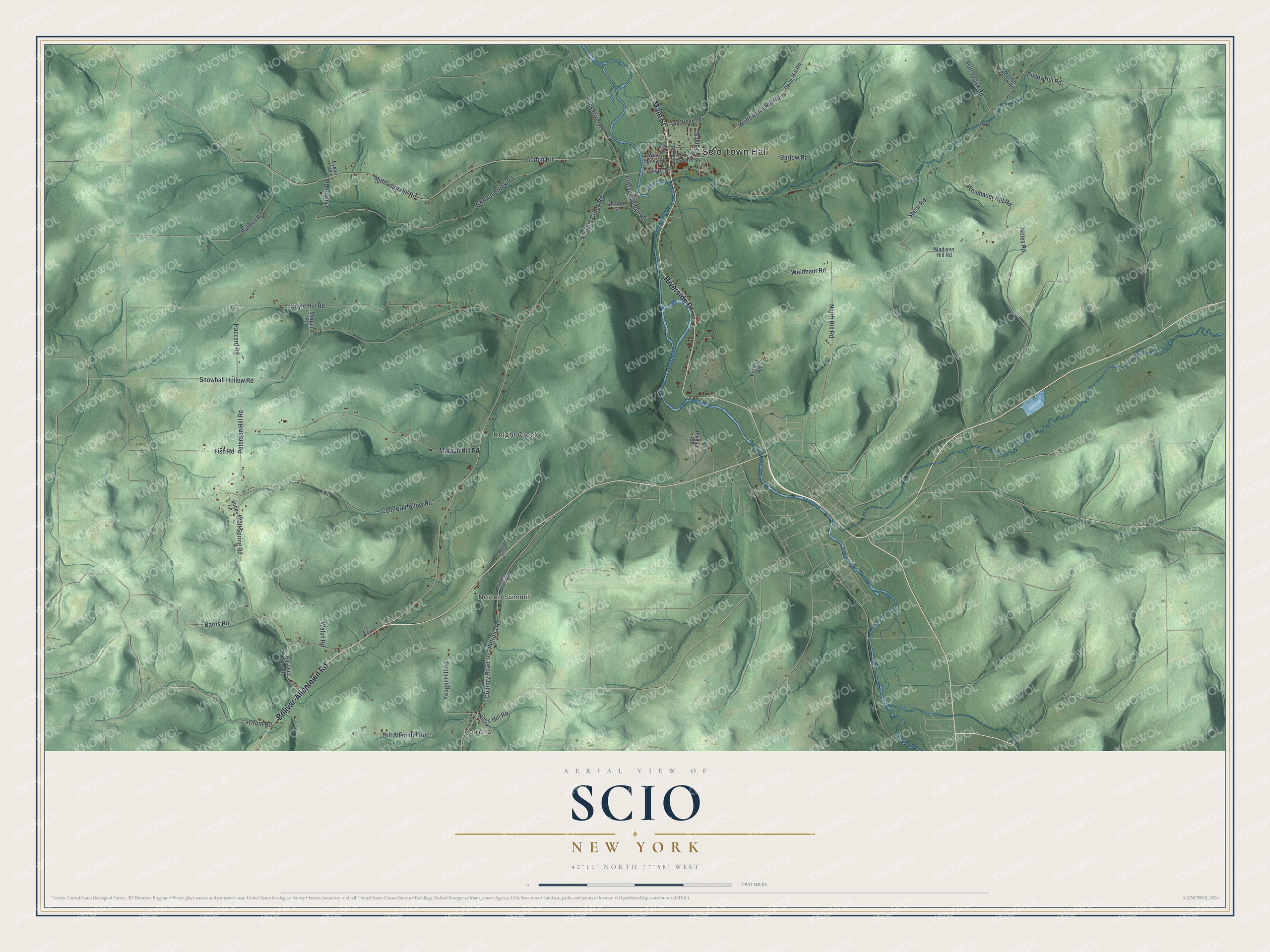 Watermarked full-map preview of Scio, New York