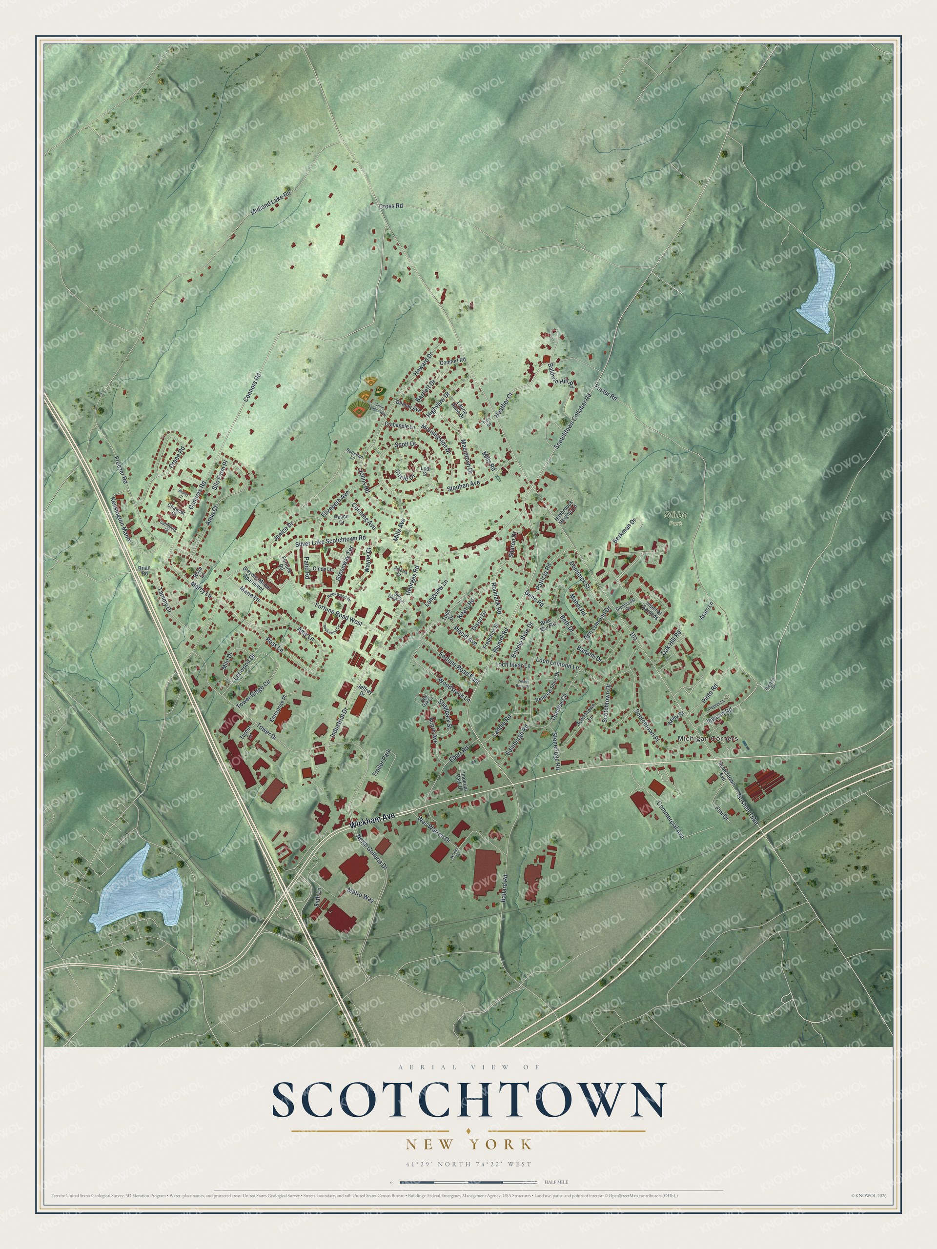 Watermarked full-map preview of Scotchtown, New York