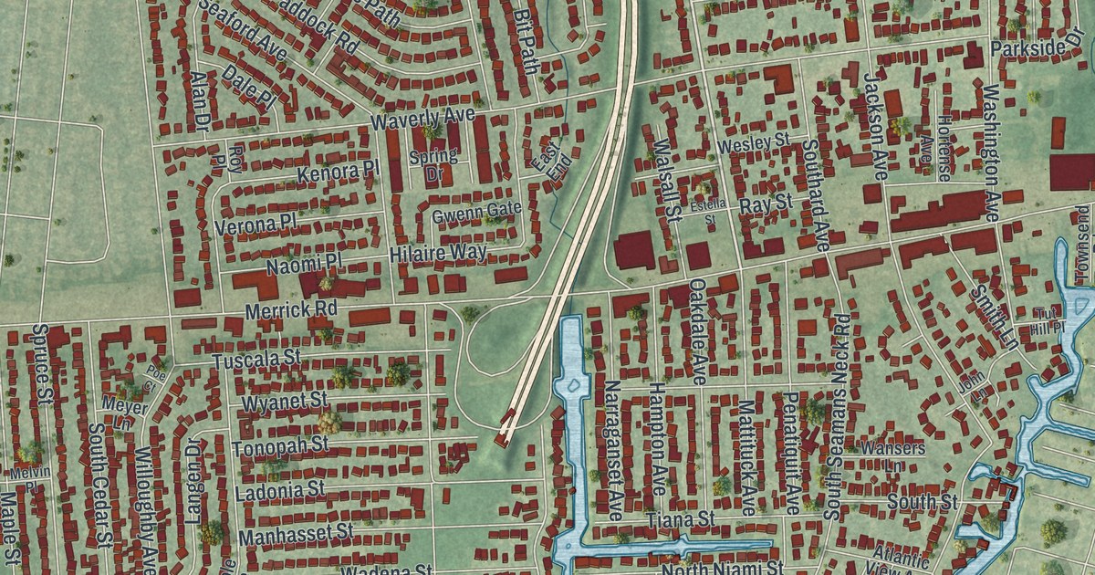 Map of Seaford, New York