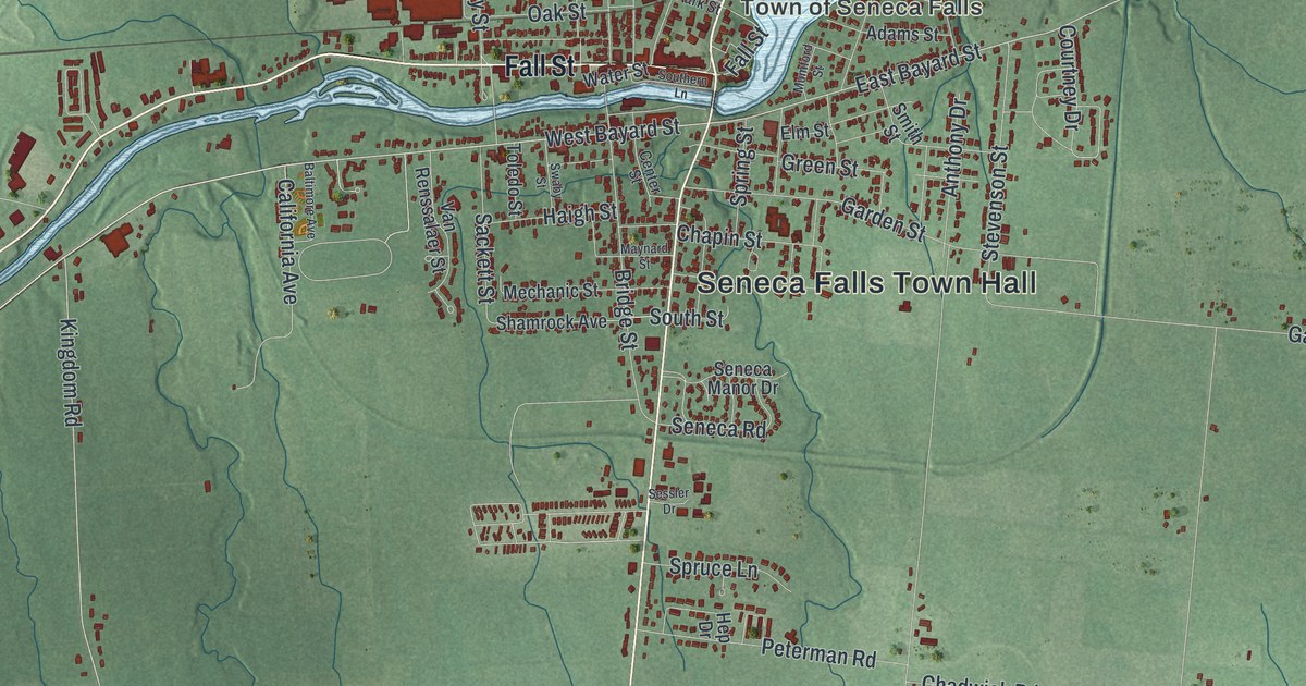 Map of Seneca Falls, New York
