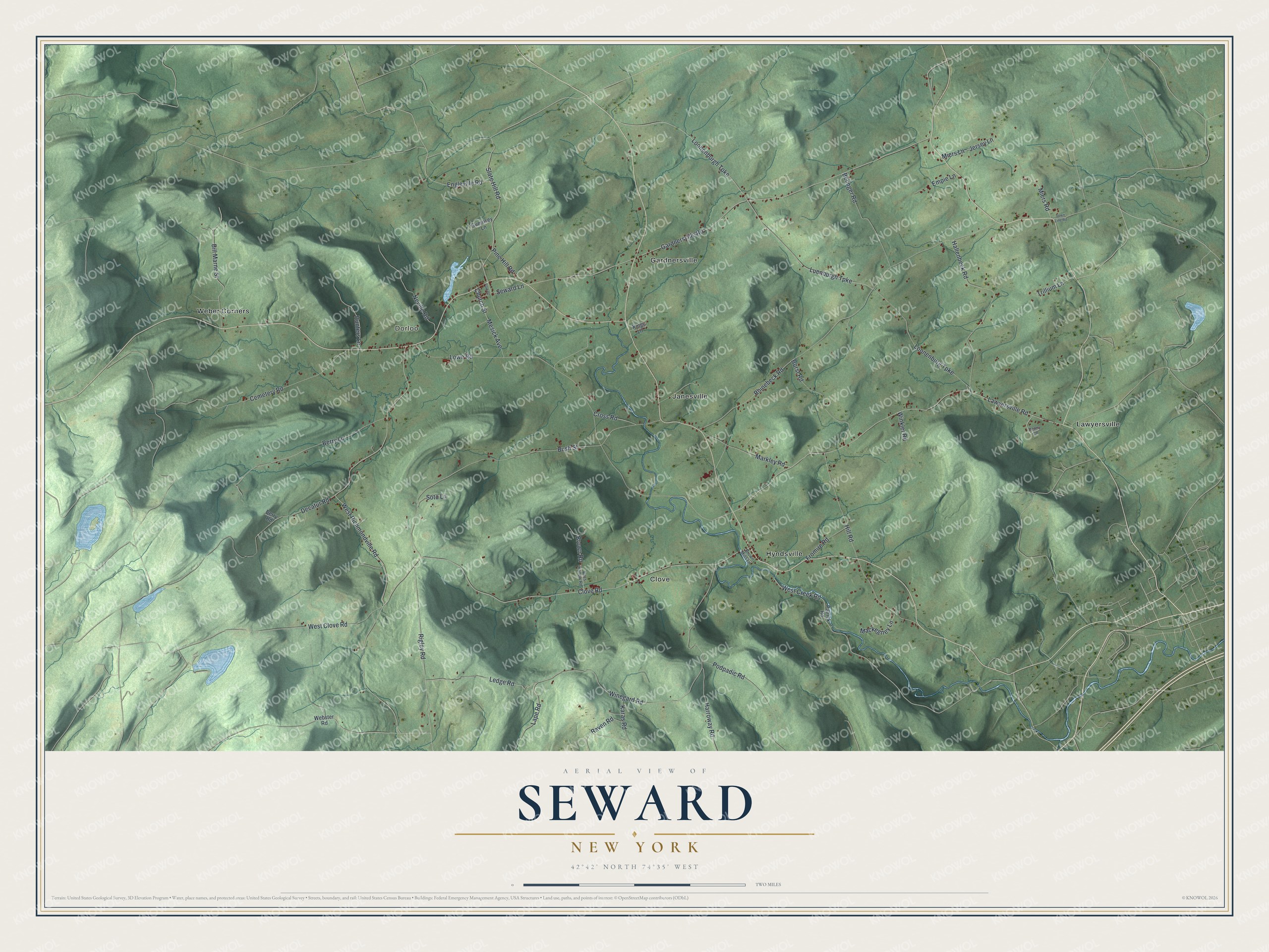 Watermarked full-map preview of Seward, New York