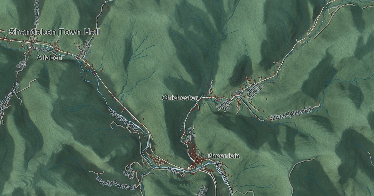 Map of Shandaken, New York