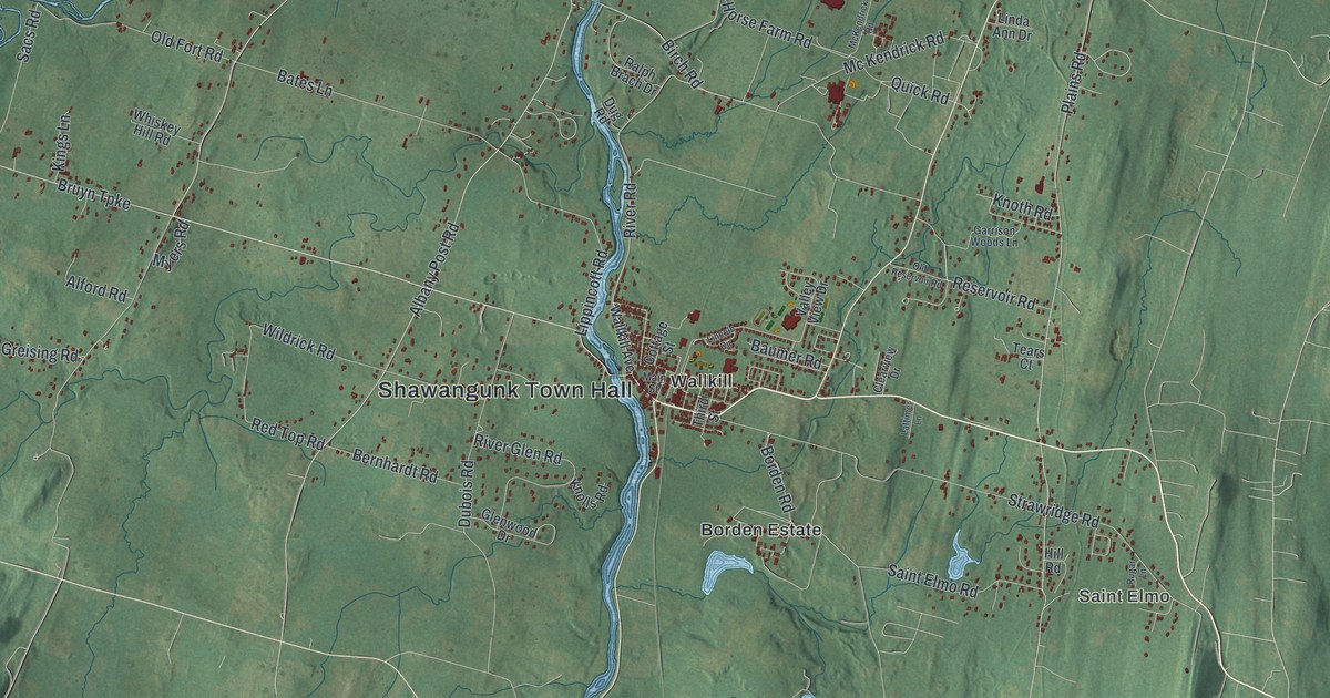 Map of Shawangunk, New York