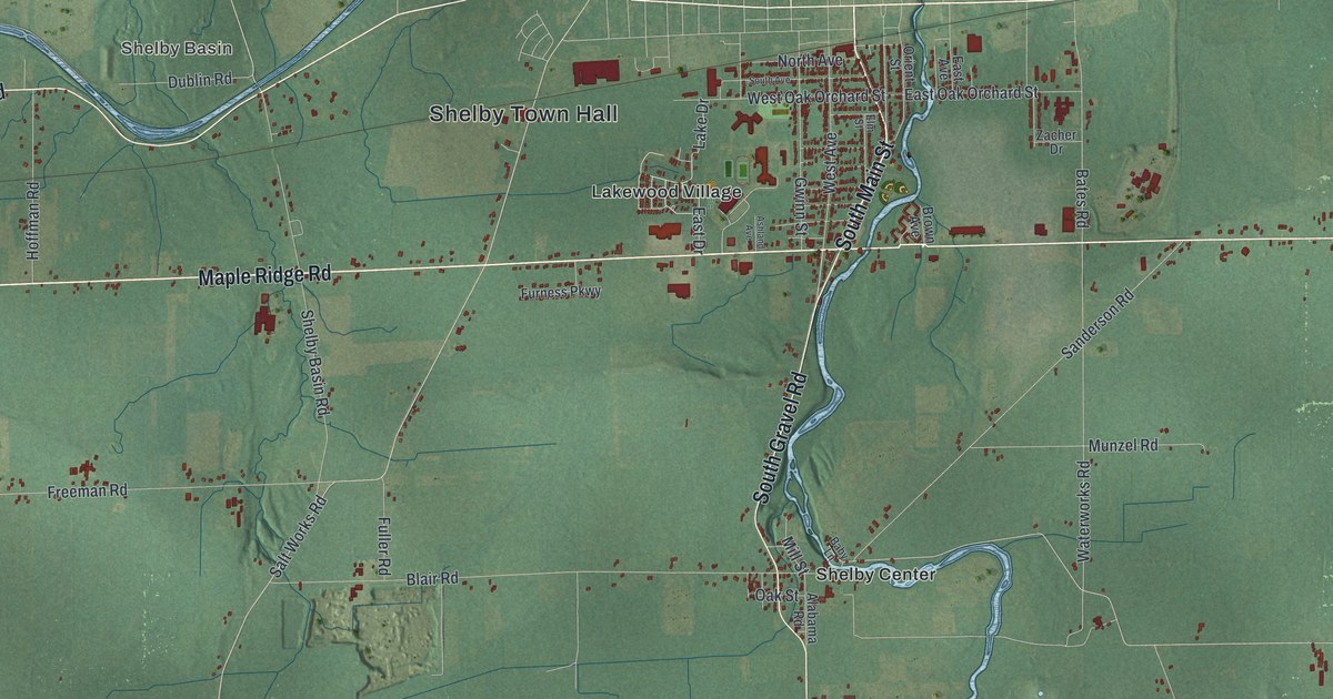 Map of Shelby, New York