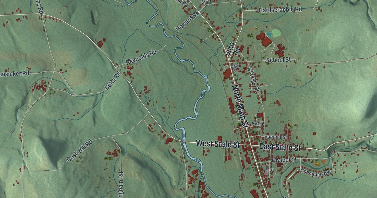 Map of Sherburne, New York