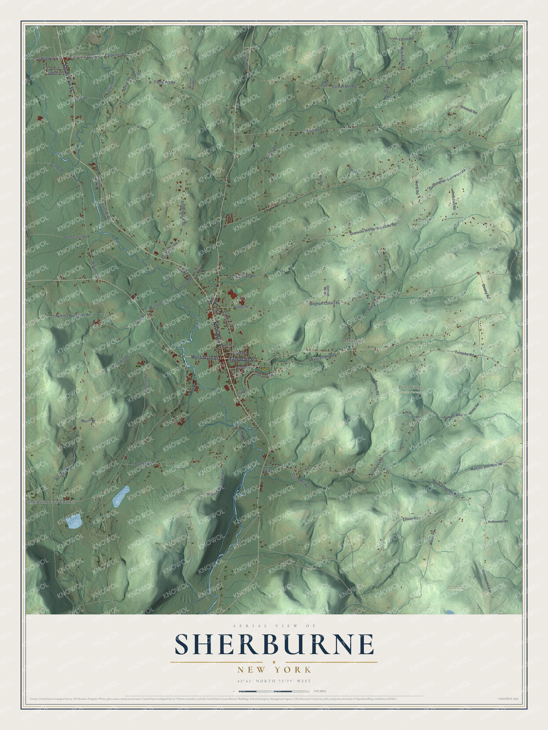 Watermarked full-map preview of Sherburne, New York