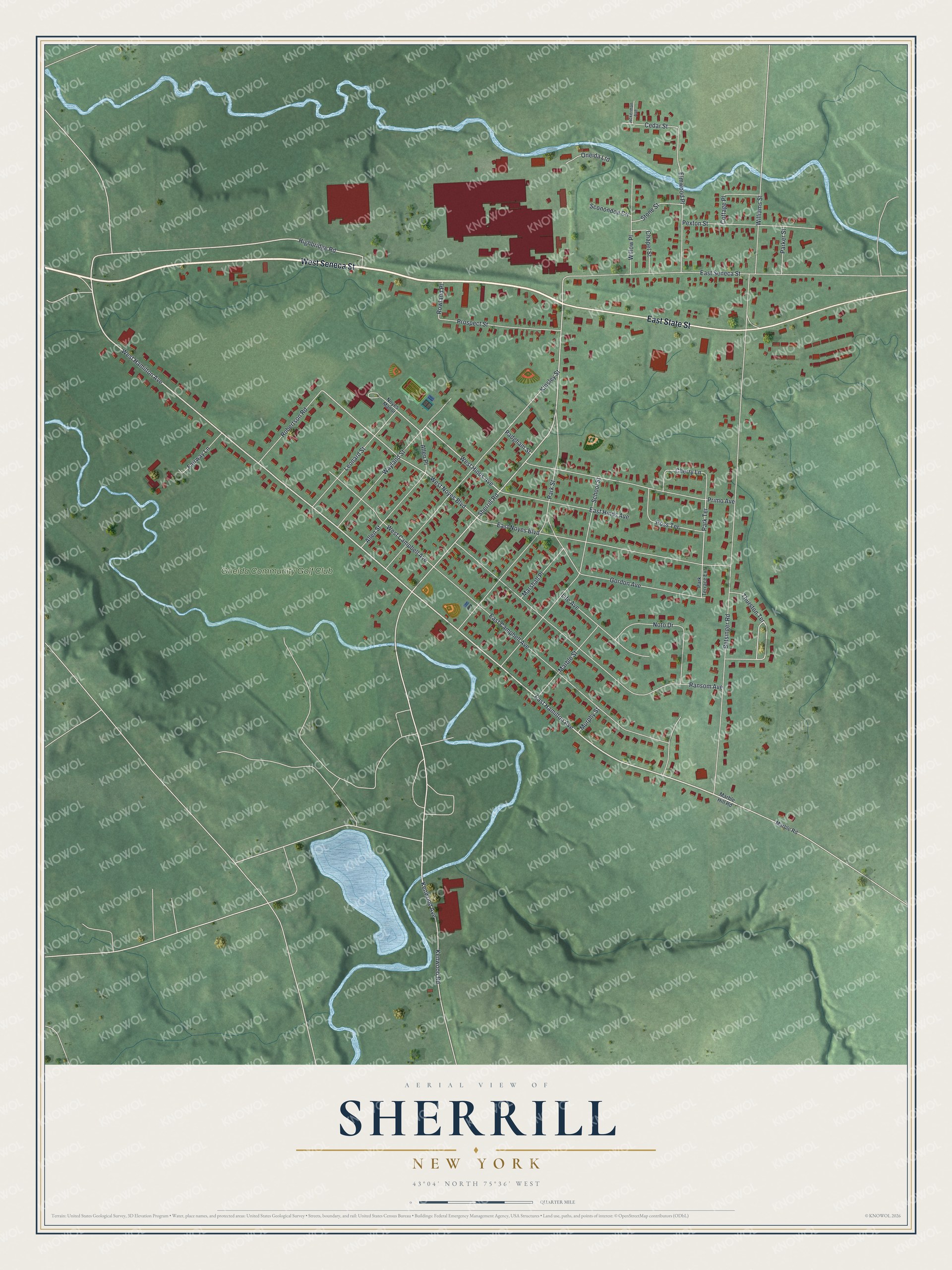 Watermarked full-map preview of Sherrill, New York